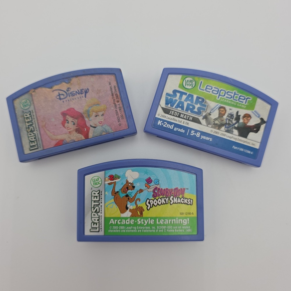 Bundle/Lot 3 x LeapFrog Leapster Learning Video Game Cartridges for Kids 5-8 Yrs